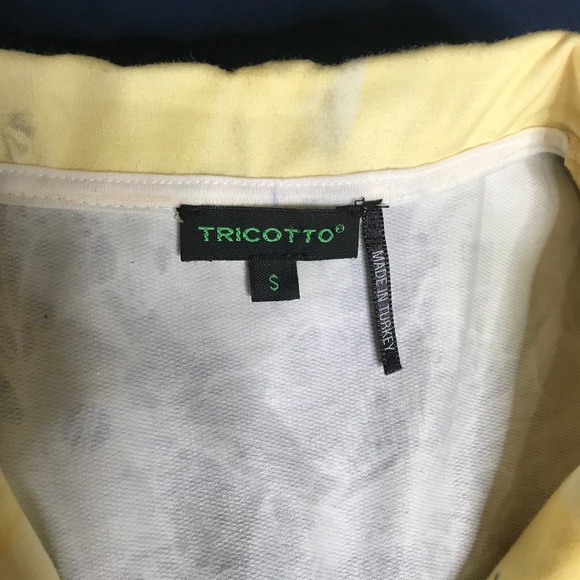 Tricotto Chic Yellow Artistic Print Floral Blazer - Picture 13 of 13